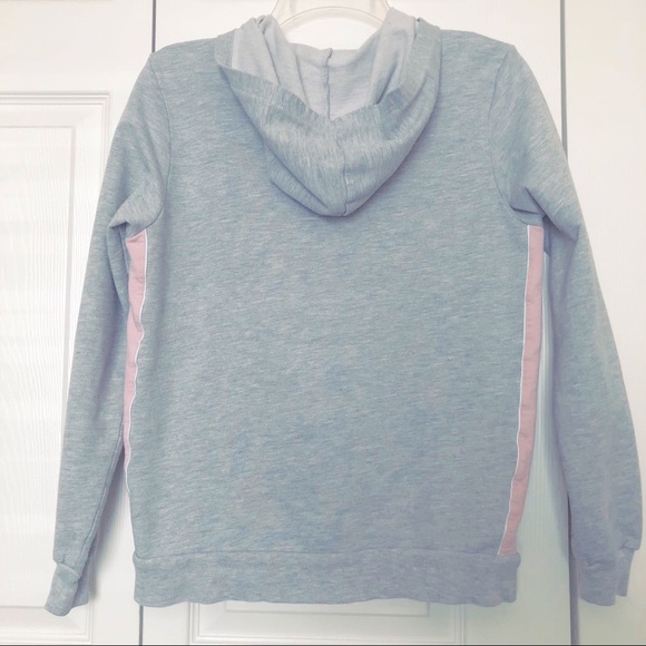 Bobby Brooks Gray/Pink Hoodie w/ Front Zipper - Picture 2 of 6